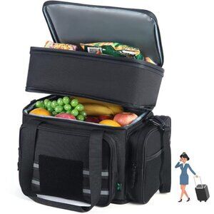 Double Leaves Expandable Large Tactical Lunch Box,Double deck Insulated LunchBag